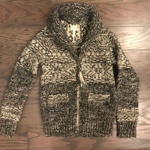 Wilfred Free women's zip up wool sweater